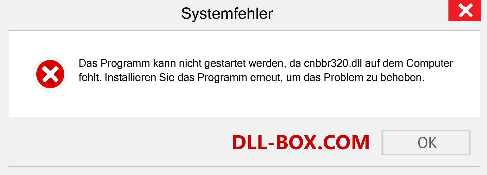 cnbbr320.dll-Datei fehlt?. Download für Windows 7, 8, 10 - Fix cnbbr320 dll Missing Error unter Windows, Fotos, Bildern