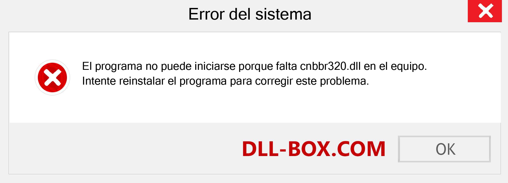 ¿Falta el archivo cnbbr320.dll ?. Descargar para Windows 7, 8, 10 - Corregir cnbbr320 dll Missing Error en Windows, fotos, imágenes